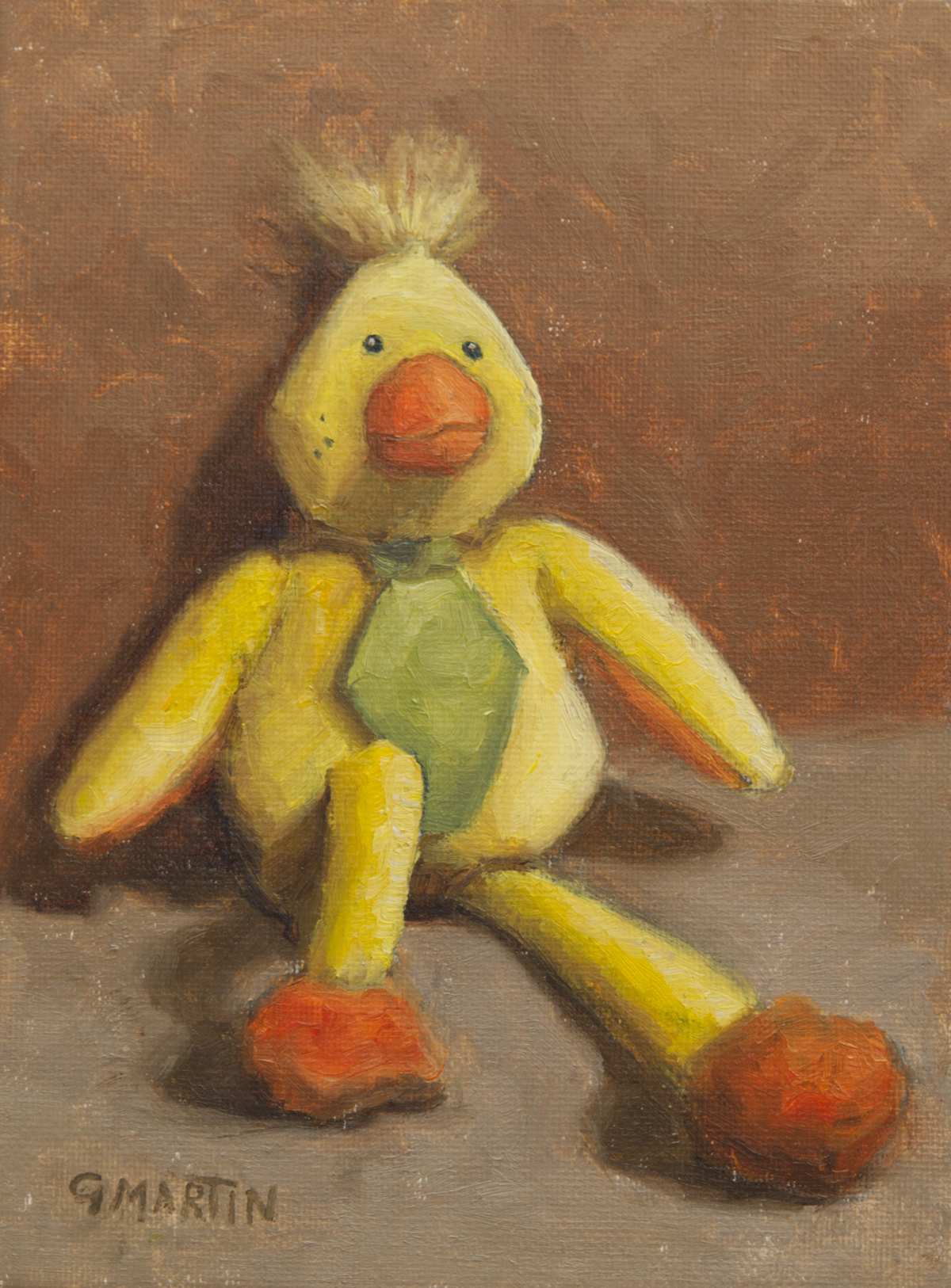 Alla prima duck soft toy portrait